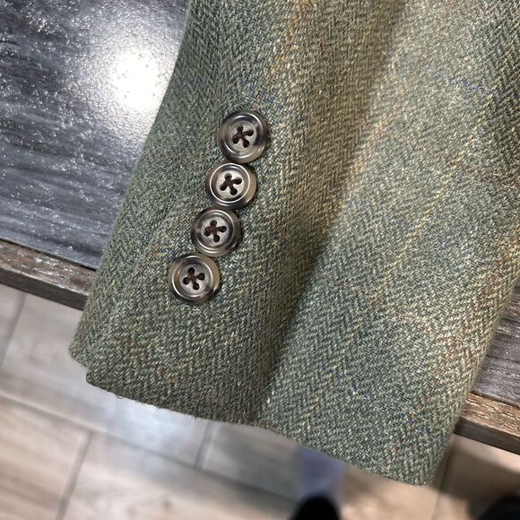 Vintage Tommy Hilfiger Mens Blazer 44R Green Single Vent Made In USA Jacket Only - Picture 6 of 16